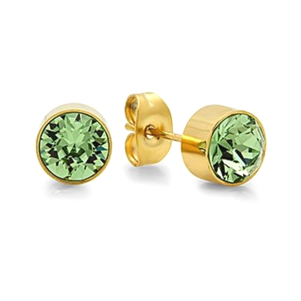 Swarovski Earrings 18k Gold Plated NWT - Steeltime Stainless Ste…